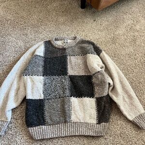 Bass Men's Patchwork Crewneck Sweater - Gray